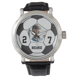Personalized custom soccer ball player sports team watch