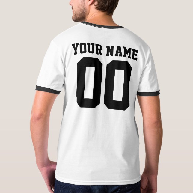 Personalized & Custom Sport Jersey Ringer T-Shirt (Back)