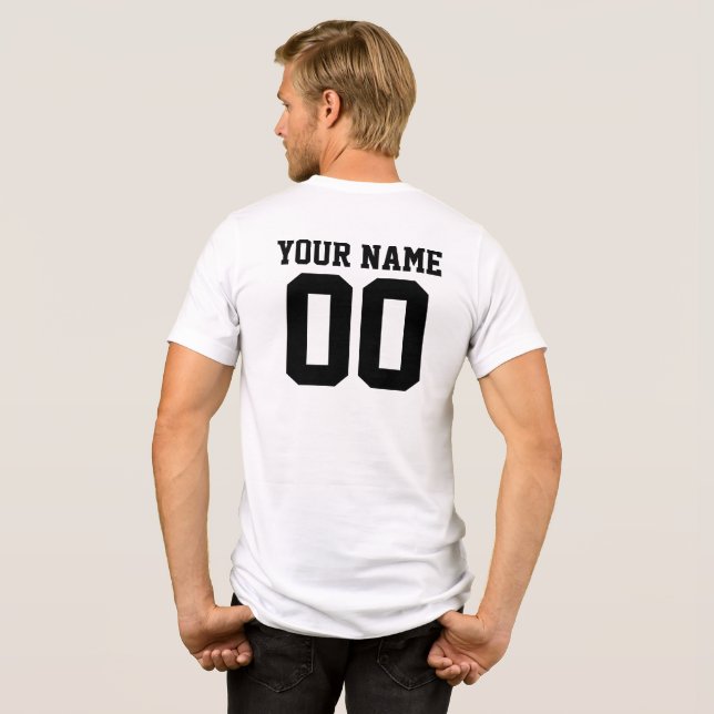 Personalized & Custom Sport Jersey T-Shirt Tri-Blend Shirt (Back Full)