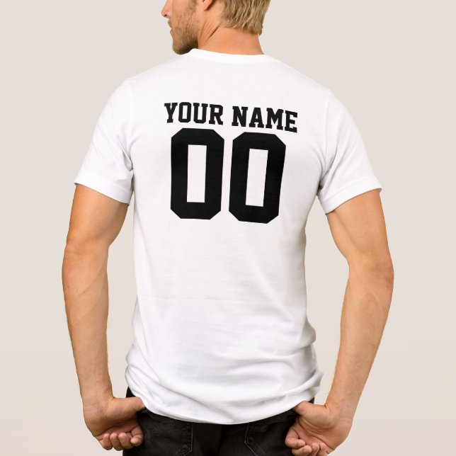 Personalized & Custom Sport Jersey T-Shirt Tri-Blend Shirt (Back)