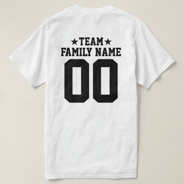 Personalized & Custom Sport Team Jersey T-Shirt (Design Back)