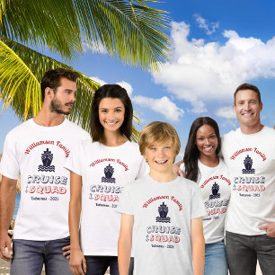 Personalized Custom Squad Family Reunion Cruise T-Shirt