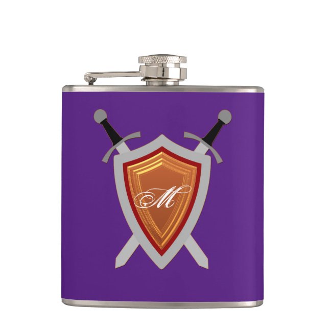 Personalized Custom Stainless Steel Monogram Name Flask (Front)