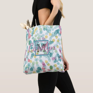 Personalized Custom Summer Polkadots Pattern Tote Bag
