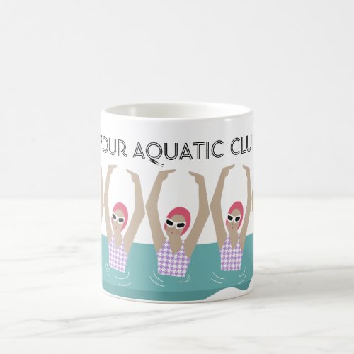 Personalized Custom Swimmers Aquatic Club  Coffee Mug