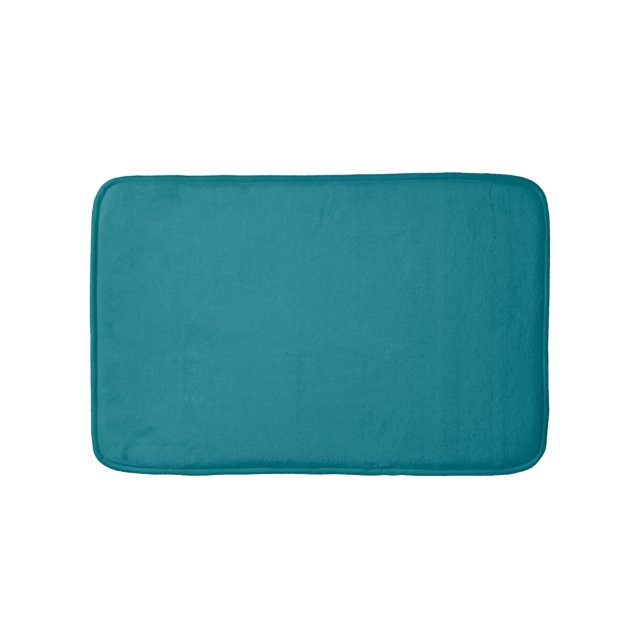 Personalized Custom Teal Blue Bathroom Mat (Front)