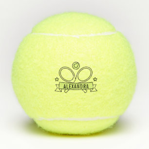 Personalized Custom Tennis Racquet Name Balls