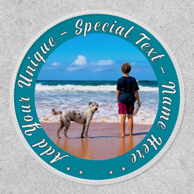 Personalized Custom Text and Your Pet Photo Patch (Front)