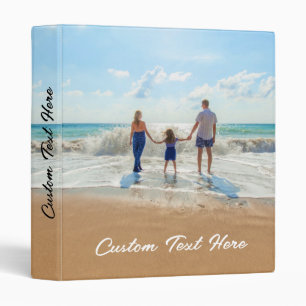 Personalized Custom Text and Your Photo Binder