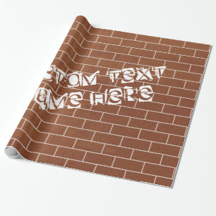 Personalized Custom Text Brick Wall Wrapping Paper
