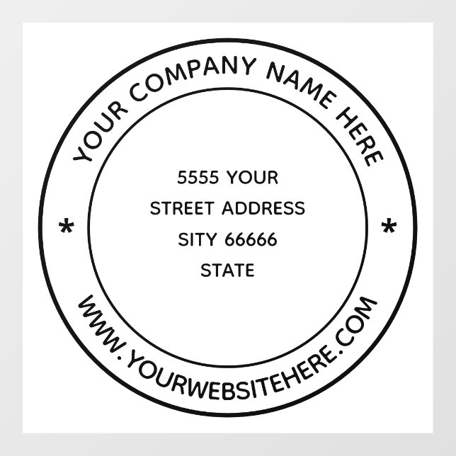 Personalized Custom Text Business Window Cling (Sheet)