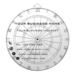 Personalized Custom Text Color Business Dartboard