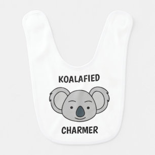Personalized Custom Text Cute Koala Pun Unique Boy Baby Bib
