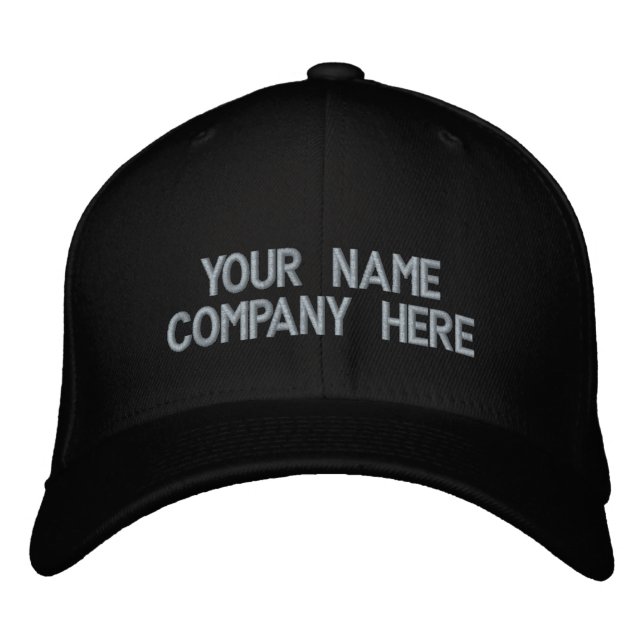 Personalized Custom Text Embroidered Baseball Cap (Front)