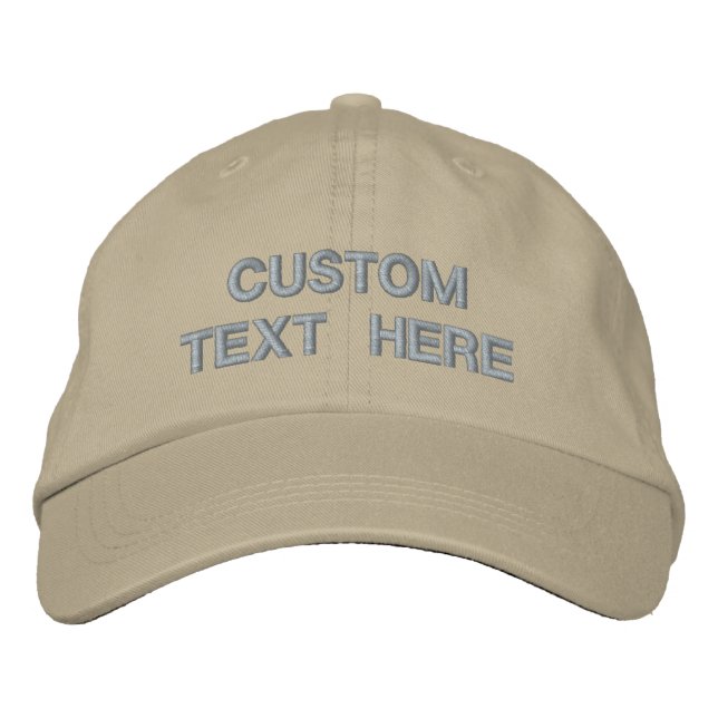 Personalized Custom Text Embroidered Baseball Cap (Front)