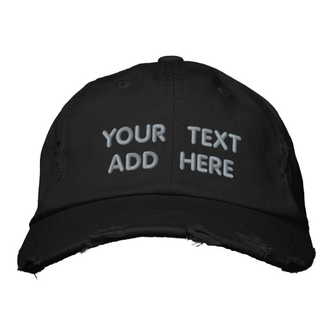 Personalized Custom Text Hat Your Embroidered Cap (Front)