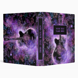 Personalized Custom Text Musical Guitar Binder