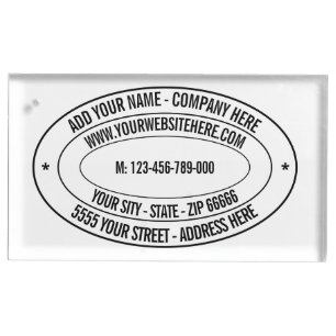 Personalized Custom Text Name Place Card Holder