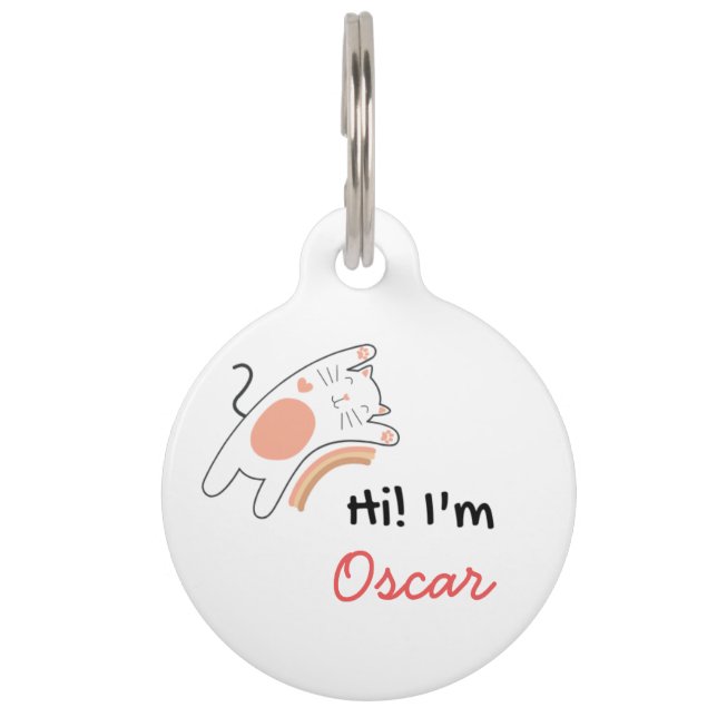 Personalized Custom Text Pet ID Tag (Back)