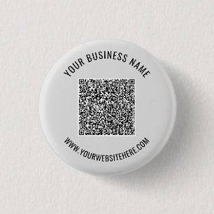 Personalized Custom Text QR Code Button Example