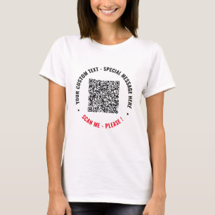 Personalized Custom Text QR Code T-Shirt Template