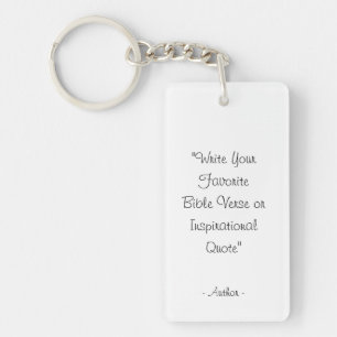 Personalized Custom Text quote Keychain