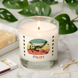 Personalized Custom Text.Retro,Pilot,Father's Day Scented Candle