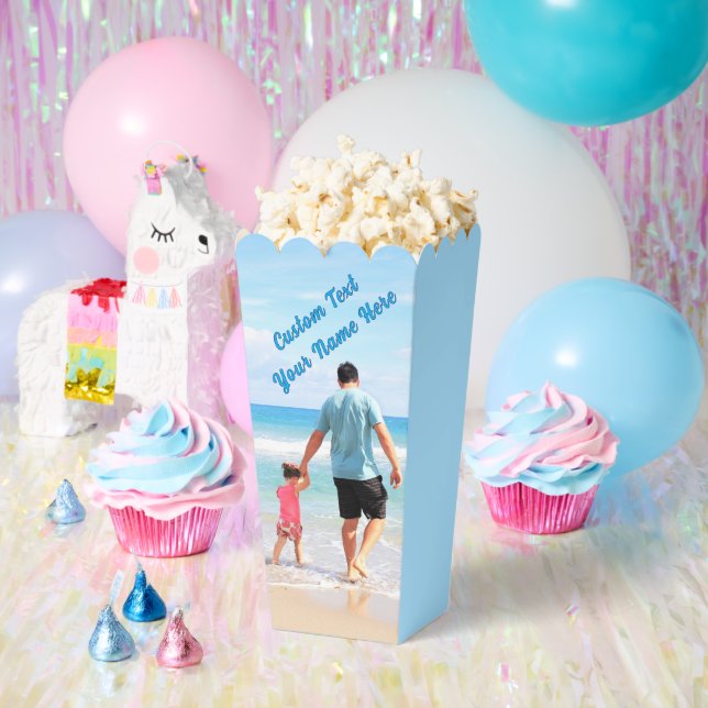 Personalized Custom Text Your Photo Popcorn Box (Party)