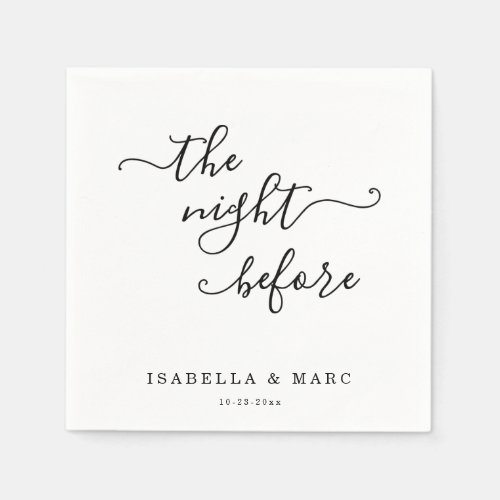 Personalized Custom The Night Before Napkins