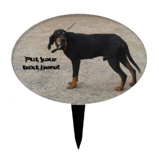 Personalized custom Tired Hunting Dog Cake Topper