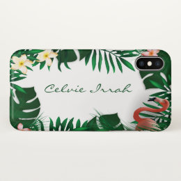 Personalized Custom Tropical Frame iPhone X Case