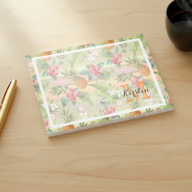 Personalized Custom Tropical Fruit Floral Pattern Post-it Notes (Creator Uploaded)