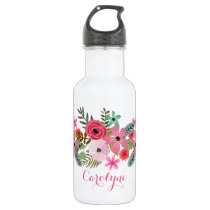 Personalized custom water bottle Floral chic Personalized custom water bottle Floral chic