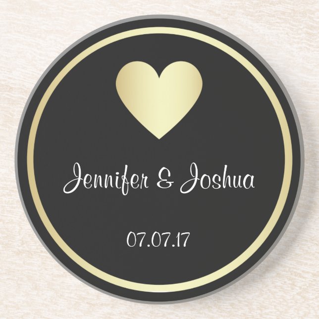 Personalized Custom Wedding Coasters Favors Gift (Front)