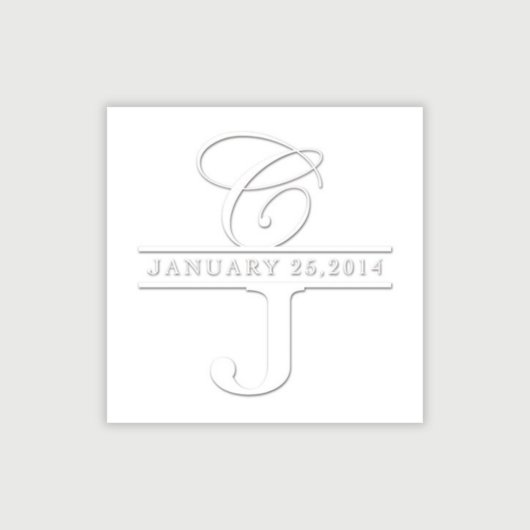 Personalized Custom Wedding Embosser (Design View)