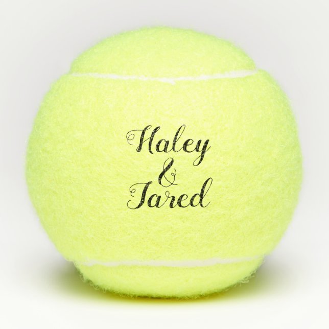Personalized Custom Wedding Engagement Tennis Balls (Front)