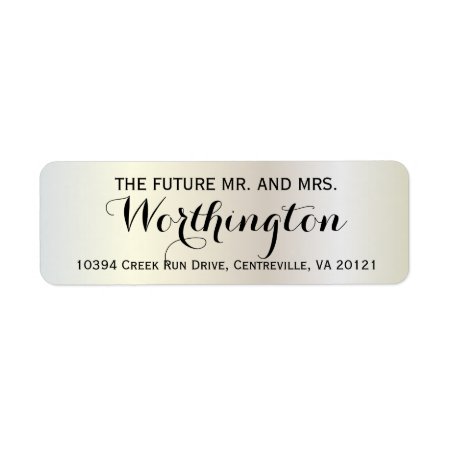 Personalized Custom Wedding Future Mr And Mrs Label