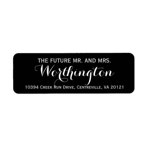 Personalized Custom Wedding Future Mr and Mrs Label