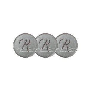 Personalized Custom Wedding Golf Gift Set Ball Marker