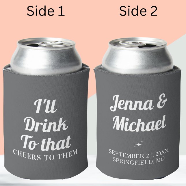 Personalized Custom Wedding Party Favors Can Cooler (Creator Uploaded)
