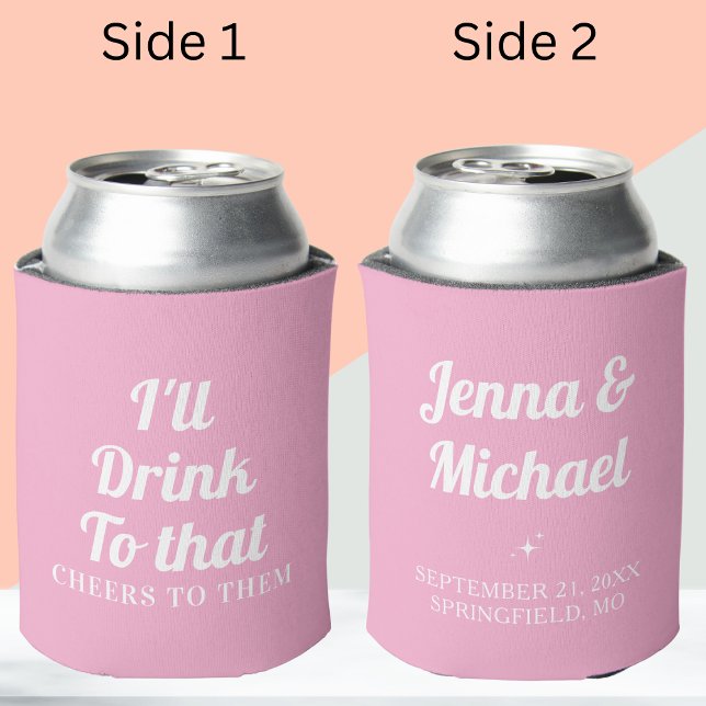 Personalized Custom Wedding Party Favors Can Cooler (Creator Uploaded)