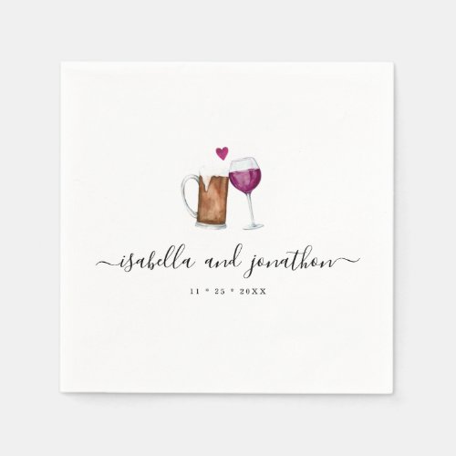 Personalized Custom Wine  Beer Themed Napkins