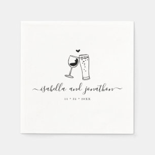 Personalized Custom Wine & Brews Themed Napkins