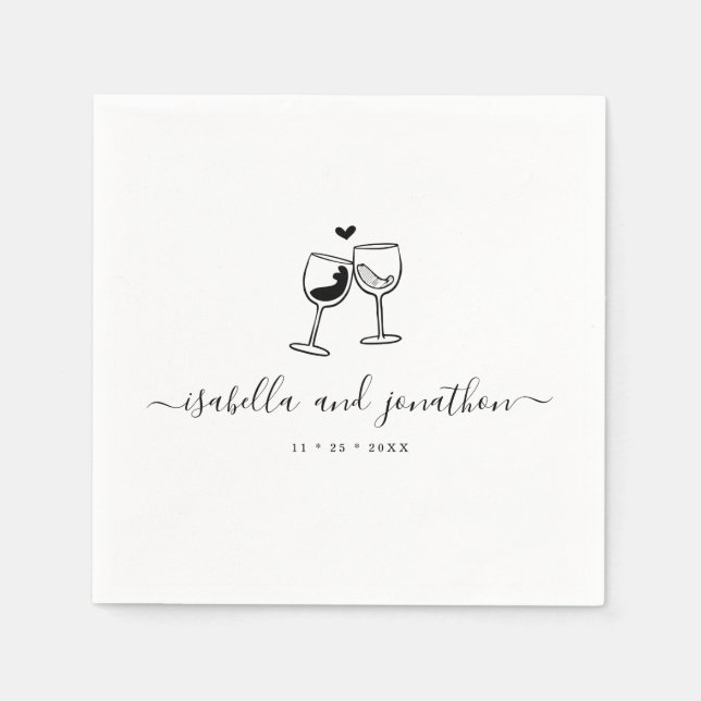 Personalized Custom Wine Tasting Themed Napkins (Front)