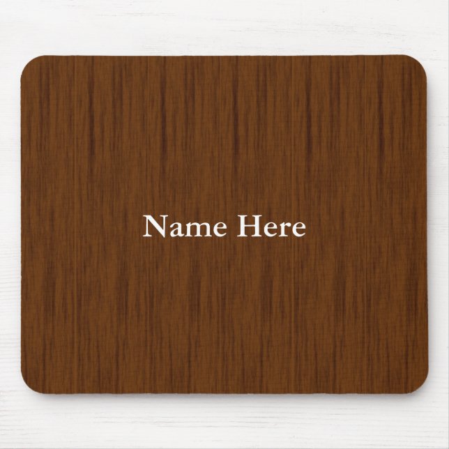 Personalized Custom Wooden Background Mouse Pad (Front)