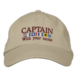Personalized Custom Your Captain Nautical Flags Embroidered Baseball Cap