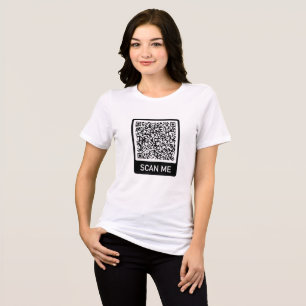 Personalized Custom Your Funny QR Code T-Shirt Tri-Blend Shirt