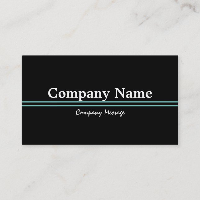 Personalized Custom Your Own Black & Green Business Card (Front)