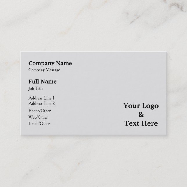 Personalized Custom Your Own Business Card (Front)