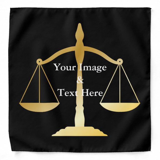 Personalized Custom Your Own Legal Photo & Text Bandana (Front)